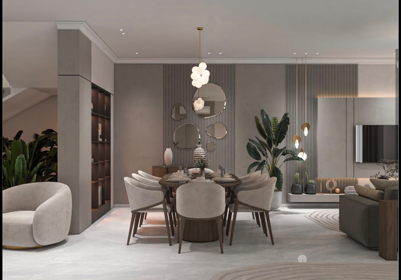 Dining and living space